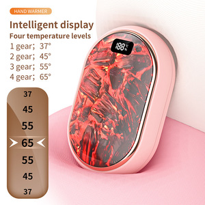 Nouveau cadeau pour bébé : Mini <span class=keywords><strong>chauffe</strong></span>-mains numérique à charbon de bois, contrôlé par application, thermostat réglable, <span class=keywords><strong>batterie</strong></span> 1200 mAh, pour voiture et extérieur - Product Image 4