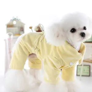 Vêtements pour chiens de compagnie Long pied homewear chat pyjamas que ours en peluche petit chien vêtements chien pyjamas onesie