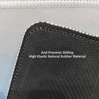 Tapis de souris pour ordinateur, design personnalisé, base en caoutchouc antidérapante, tapis de souris de jeu imperméable, texture marbrée noire et blanche, stock de bureau