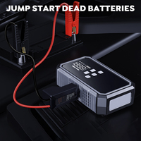 Batterie de secours ODM personnalisée 720A 7200mAh 12V 6-en-1 avec lumière d'urgence, gonfleur de pneus et pinces intelligentes