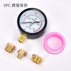 Plowing Y60 Pressure Gauge 0-1.6 Mpa Metal Analog Gauge With 3 Adapters For Air Compressor And Pump Accessories - Product Image 2
