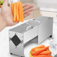 Conçue spécifiquement pour la préparation de frites, trancheuse à légumes automatique de qualité commerciale avec lames interchangeables de 7/10/14 mm