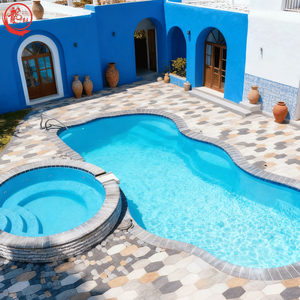 Piscine enterrée en fibre <span class=keywords><strong>de</strong></span> verre personnalisée préfabriquée expédiée aux États-Unis, chauffage nordique <span class=keywords><strong>particulier</strong></span>, piscine en FRP avec circulation - Product Image 1