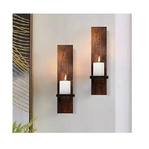 Latest Design Rustic Designer Wood Tea <b>Light</b> Candle Holder Antique Wedding Pillar Wood Candle Stand Handicraft Table Decor - Product Image 4