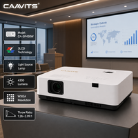 Projecteur CAAVITS WXGA 3LCD pour entreprise, 4300 lumens ANSI, pour présentations, salles de réunion d'entreprise