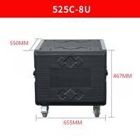Boîte 8URack avec roues, étui détachable ignifuge et anti-collision pour équipement audio, vidéo et éclairage professionnel