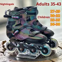 Patins à roulettes en fibre de carbone colorés OEM, patins de slalom freestyle professionnels, patins en ligne pour adultes et enfants, usage urbain