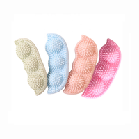 Jouet brosse à dents durable en caoutchouc pour chien, en forme de coque de pois, pour le nettoyage dentaire, bâton à mâcher durable pour chien
