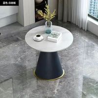 Table basse ovale moderne en pierre frittée pour salon, appartement, villa - Durable et facile à nettoyer