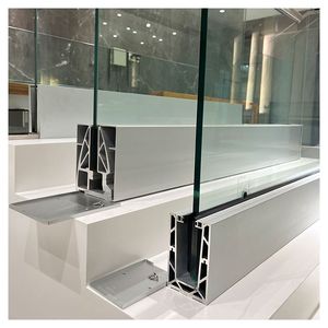 Villa Home Deck Glass Handrail Aluminum U Channel Waterproof LED Light Glass <strong>Railing</strong> for Roof Balcony Hotel Balcony Balustrade - Product Image 6