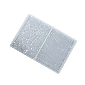 HY DIY Crystal Drop glue Demon Eye written mold embossed A5 Notes Book Leather Case silicone gift