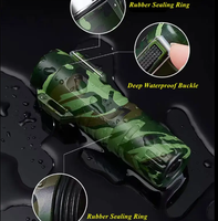 Vente en gros de briquet torche de style militaire, rechargeable, gaz butane, flamme bleue droite, imperméable, camping en plein air, jet, logo personnalisé