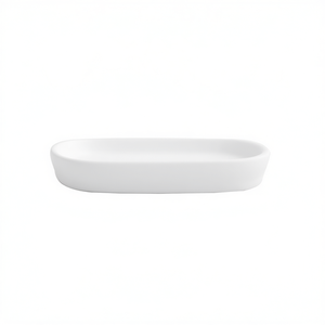 Jabonera de Cerámica Maonie, 18 cm de Largo, Forma Ovalada Blanca, para Baño - Product Image 3