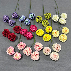 Ramo de Rosas de Montaña de Nieve Artificial, Decoraciones Florales de Alta Gama para Bodas, Decoración para Sala de Estar, Tacto Natural - Product Image 2