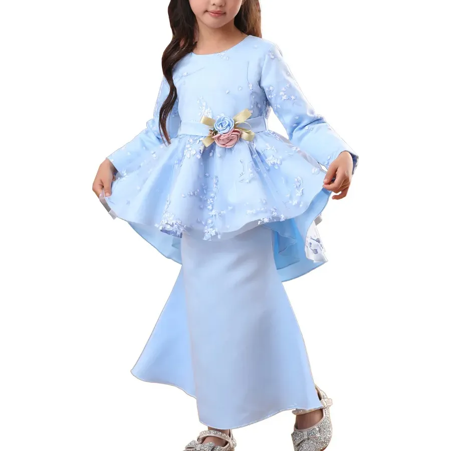 Vestido Para Crianças Preto Abaya Marinha Para Crianças Em Dubai Meninas 11 Anos Crianças Baju Kurung