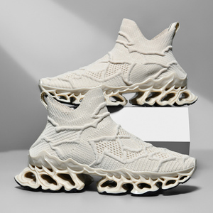Chaussures de sport décontractées montantes pour hommes et femmes, antidérapantes, en maille respirante, chaussures de course, nouvelle lame, chaussette, jogging en plein air, marche en <span class=keywords><strong>ville</strong></span>, haute - Product Image 4