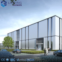 Edificio de Varios Pisos, Estructura de Acero Resistente, Taller, Fábrica, Parque de Producción con Almacén Modular y Edificio de Oficinas