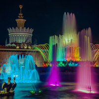 Fuente de Agua Musical con Forma Redonda Moderna para Jardín Exterior, Programable y Personalizable, Venta al Por Mayor de Fábrica
