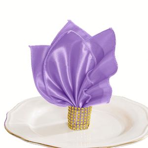 Serviettes carrées de couleur unie, réutilisables, douces, lavables, en tissu, pour les mariages, les restaurants, les banquets, la décoration de fête, utilisation sur la table - Product Image 5