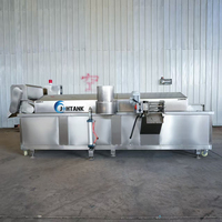 Friteuse automatique en acier inoxydable 304 pour frites, chips de banane et chips de plantain, machine à friture continue