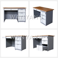 Kd structure plateau en bois enseignant commercial personnel ordinateur debout en acier tiroir table meubles de maison métal moderne bureaux de bureau
