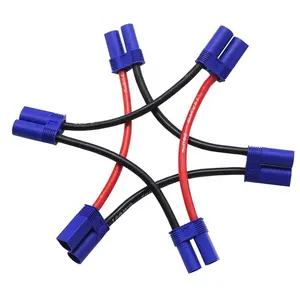 Asli EC2 EC3 EC5 EC8 Seri adaptor konektor seri dengan baterai daya silikon kabel Pigtail rakitan kawat Harness