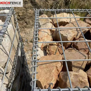 Boîte de gabions en acier galvanisé <span class=keywords><strong>Cage</strong></span> en pierre Panier de gabions soudé pour la conservation de l'eau des murs de soutènement/contrôle des inondations - Product Image 1