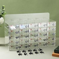 Armoire de rangement pour téléphone personnalisée, pochette avec clés, 25 fentes, casier pour téléphone portable en acrylique transparent, pour salles de conférence