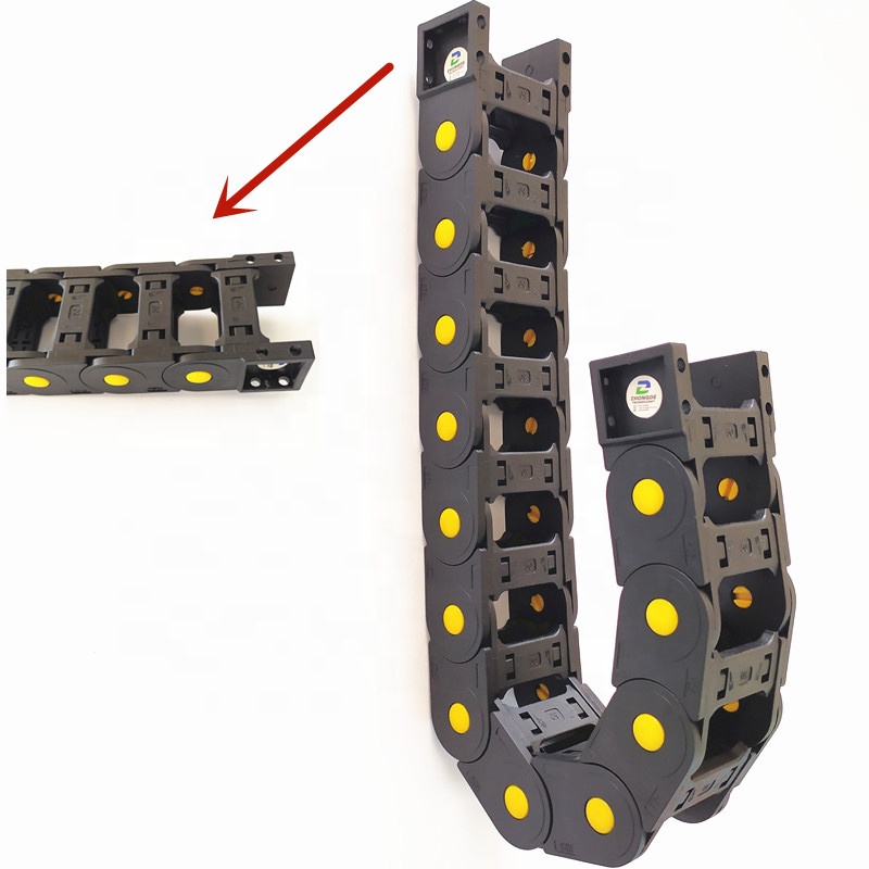 Массовое производство гибкого нейлона Цепной кабель-канал мостового типа с открывающимися Цепной кабель-канал для станков с ЧПУ