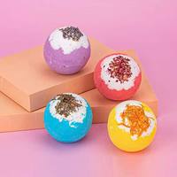 Boules de sel de bain aux huiles essentielles organiques naturelles OEM/ODM Bombes de bain moussant relax pour spa avec fleurs séchées
