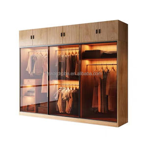Design semplice nuovo moderno rifornimento di fabbrica armadi per camera <span class=keywords><strong>da</strong></span> <span class=keywords><strong>letto</strong></span> professionali di alta qualità <span class=keywords><strong>con</strong></span> porta <span class=keywords><strong>scorrevole</strong></span> in vetro - Product Image 5