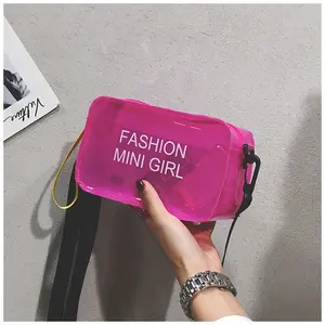 Personaliseer Doorzichtige Handtas Transparante Pvc Plunjezak Met Logo Hologram Reistas Roze Duffle Breng Een Nacht Door Met Jelly Bags