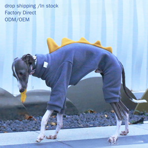 Sudadera con Capucha para Perro, Diseño Geométrico Simple con Estampado de Dinosaurio, Cuello Alto, Cálida, de Poliéster Grueso para Invierno, para Whippet y <span class=keywords><strong>Galgo</strong></span> Italiano - Product Image 1