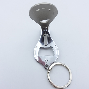 Custom Cheap Stainless Steel 2-in-1 Multifunctional Nail Clipper <b>Keychain</b> Bottle Opener with Engraving for Manicures Promotions - Product Image 3