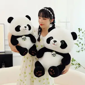 cpc热卖动物毛绒玩具定制毛绒鱼中国熊猫背包毛绒玩具