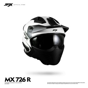 El casco integral modular JPX MX 726 R en blanco perla sólido combina un diseño elegante con características de comodidad y seguridad superiores. - Product Image 3