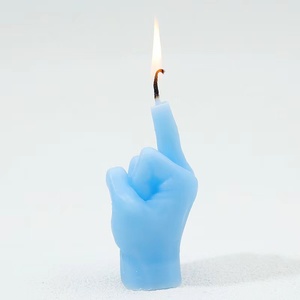Velas con forma de dedo medio, parodia creativa, gesto de desprecio, decoración de aromaterapia, decoraciones de regalo de cumpleaños - Product Image 6