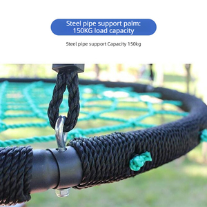 <span class=keywords><strong>Hamaca</strong></span> Redonda de Cuerda de 100 cm <span class=keywords><strong>para</strong></span> Niños, Silla <span class=keywords><strong>Colgante</strong></span> <span class=keywords><strong>para</strong></span> Jardín, Patio y Hogar - Product Image 4