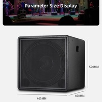 Système audio professionnel passif haute puissance LMO Subwoofer 12 pouces/15 pouces, caisson en bois, réponse en fréquence 100 Hz-20 kHz