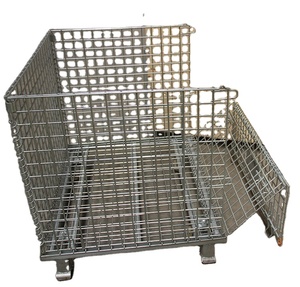Hypacage Nhiệm Vụ Nặng Nề Dây Thép Không Gỉ Lưới Pallet Lồng <span class=keywords><strong>Stackable</strong></span> Gỗ Và Kim Loại Pallet Giá Lưu Trữ Dây <span class=keywords><strong>Container</strong></span> - Product Image 1