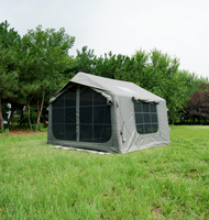 Tentes gonflables de camping en plein air en nylon kaki portables personnalisées pour 4 à 8 personnes, imperméables >3000 mm, installation rapide, tente à air triple couche