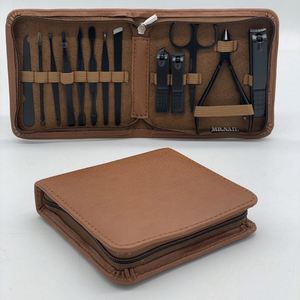 Juego de Cortaúñas de Acero Inoxidable 16 en 1 de Fábrica OEM, Herramientas de Pedicura, Juego de Manicura Negro - Product Image 5