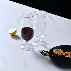 Plastic <b>Wine</b> Glass 7.5x18.9cm Transparent Stemmed Cup For Outdoor Use Simple Style Set - Product Image 5
