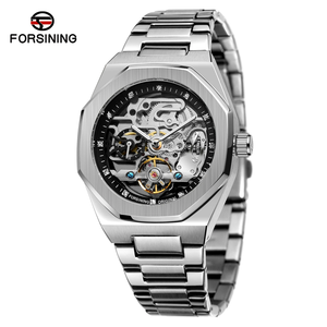 Montres pour hommes FORSINING 8202, tendance, neuves, haut de gamme, dernier modèle, prix d'usine <span class=keywords><strong>pas</strong></span> <span class=keywords><strong>cher</strong></span>, design populaire, quartz, bracelet en acier inoxydable - Product Image 1