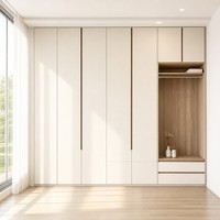 Armario Moderno de Lujo de Madera, Sistema de Armarios Abiertos Personalizados, Vestidor para Ropa, Dormitorio, Cajones