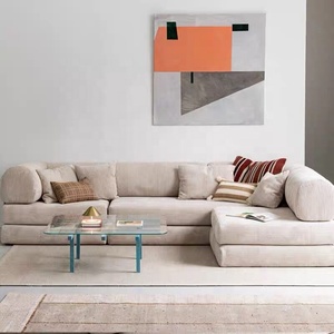 Canapé-<span class=keywords><strong>lit</strong></span> vintage en velours côtelé en forme de L, double usage, pliable, modulaire, <span class=keywords><strong>pour</strong></span> salon, amovible, lavable, gonflable, en acier inoxydable - Product Image 4