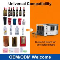 Máquina de Serigrafía Totalmente Automática de 6 Colores con Control CNC para Botellas, Frascos y Tubos de Vidrio, Estampado en Caliente, Servo Rotatorio Completo
