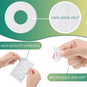 5 feuilles <span class=keywords><strong>de</strong></span> coussinets ronds en feutre auto-adhésif pour pieds orteils talon ou côté du <span class=keywords><strong>pied</strong></span> - Product Image 2