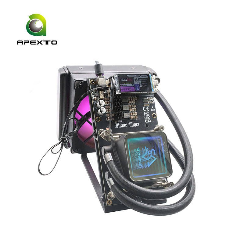 NerdQaxe++ Hydro 4.8TH/s 75W BTC Miner 15J/Th 4*BM1370 ASIC Chips