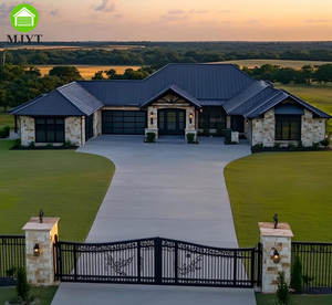 Puerta Foshan, puerta de la empresa, diseño superior, Puerta de Hierro dorado wroug de lujo, Villa, castillo señorial, entrada exterior, puertas eléctricas - Product Image 6